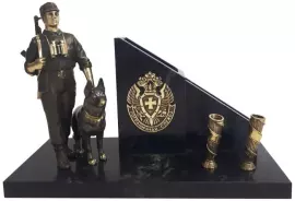 Письменный прибор из бронзы "Граница"