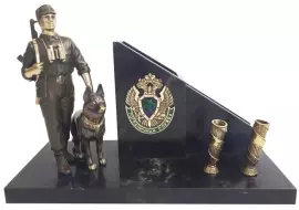 Письменный прибор бронзовый "Граница"