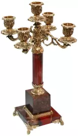 Bronze chandelier "Blues" (5 candles)