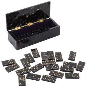 Domino made of obsidian "Aesthete"
