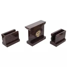 Настольный набор из обсидиана "Абсолют"