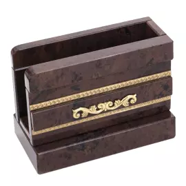 Настольный набор из обсидиана "Абсолют"