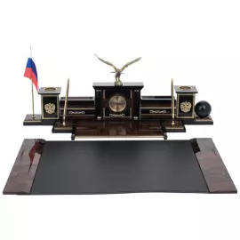 Настольный набор из обсидиана "Абсолют. Орёл"