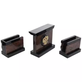 Настольный набор из обсидиана "Абсолют"