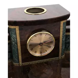 Настольный набор из обсидиана и мрамора "Партнёр"