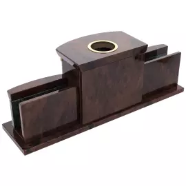 Настольный набор из обсидиана и мрамора "Партнёр"