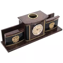 Настольный набор из обсидиана "Партнёр"