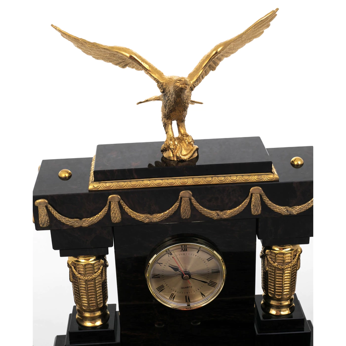 Настольный набор из обсидиана "Правитель. Орёл"