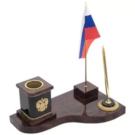 Настольный набор из обсидиана "Лидер. Лев"