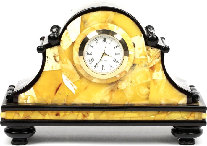 Baroque amber table clock
