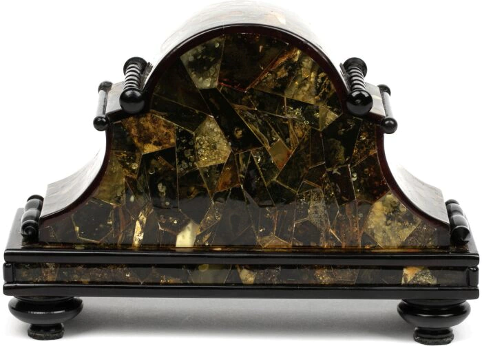 Baroque amber table clock