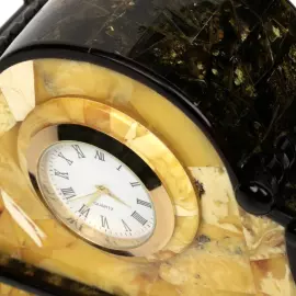 Baroque amber table clock