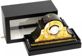 Baroque amber table clock