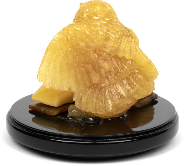 Amber statuette "Owl with books"