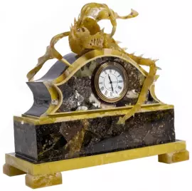 Настольные часы из янтаря "Дракон"