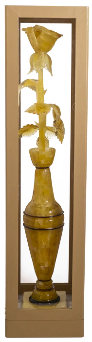 Amber souvenir "Rose in a vase"
