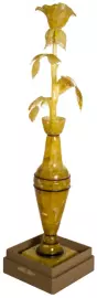 Amber souvenir "Rose in a vase"