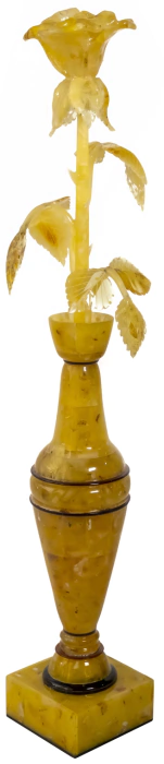 Amber souvenir "Rose in a vase"