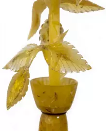 Amber souvenir "Rose in a vase"