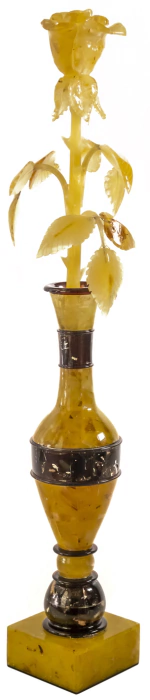 Amber souvenir "Rose in a vase"
