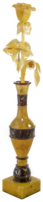 Amber souvenir "Rose in a vase"