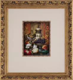 Миниатюрная живопись "Натюрморт" с перламутром