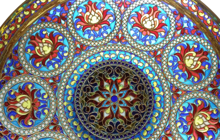 Vase "Blooming" with hot enamels