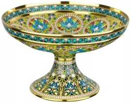 Ваза "Цветение" с горячими эмалями