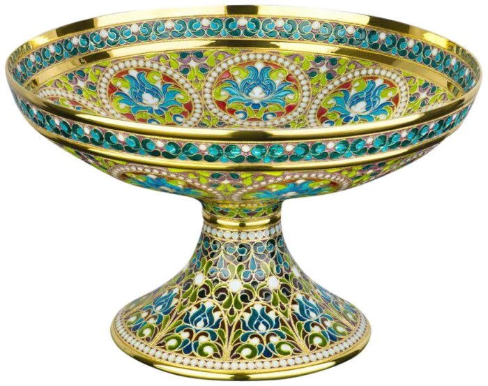 Vase "Blooming" with hot enamels