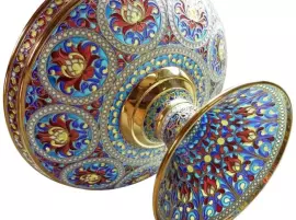 Ваза "Цветение" с горячими эмалями