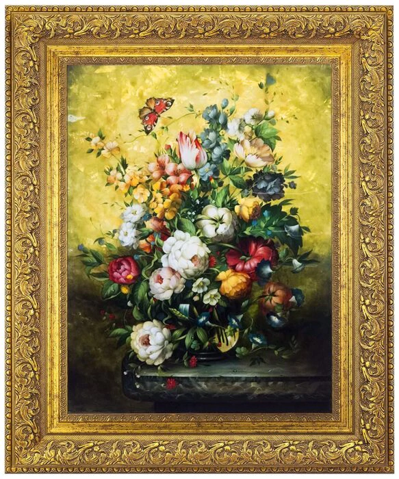 Painting "Still Life" with mother of pearl