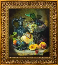 Картина маслом "Натюрморт", большая с перламутром