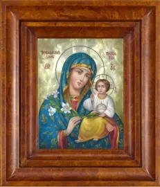 Икона "Неувядаемый Цвет" с перламутром