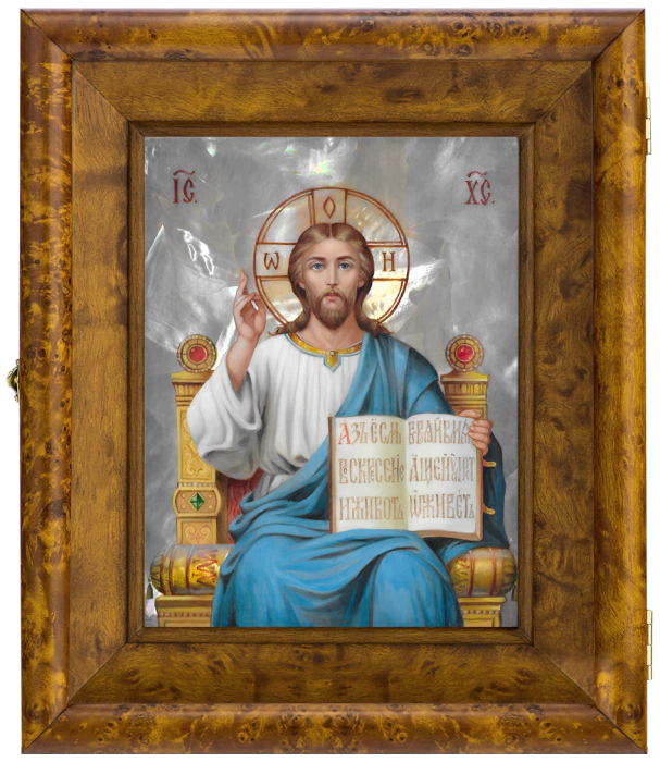 Icon of the Savior with mother of pearl