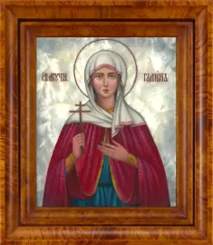 Икона "Святая мученица Галина" с перламутром