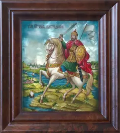 Икона "Святой Благоверный Князь Дмитрий Донской" с перламутром