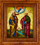Icon of the Holy Apostles Peter and Paul with mother of pearl