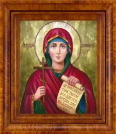 Икона "Святая мученица Наталия" с перламутром