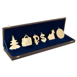 Набор ёлочных игрушек "Рубль-доллар" 6 шт., Златоуст Набор ёлочных игрушек "Рубль-доллар" 6 шт., Златоуст