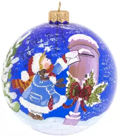 Ёлочный шар "Письмо Деду Морозу" 100 мм