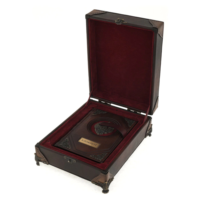 Leather-bound diary "Notepad" (in a box)