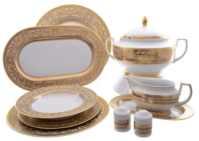 Столовый сервиз из фарфора "Diadem Creme Gold" 6 персон