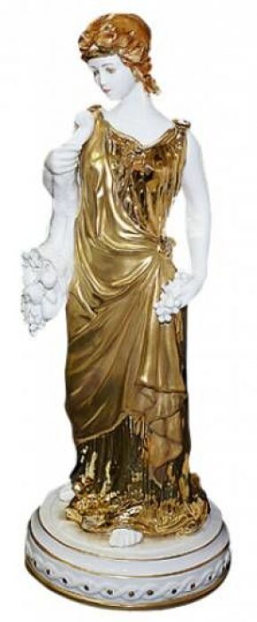 Sculpture "Summer", color: white with gold