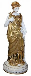Sculpture "Autumn", color: white with gold
