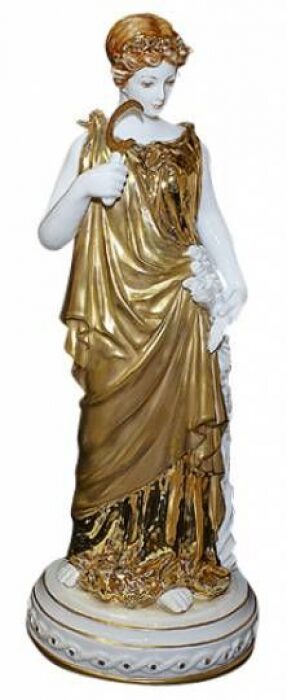 Sculpture "Autumn", color: white with gold