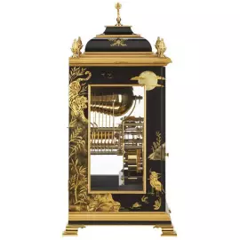 Каминные часы "Comitti Queen Anne in Chinoiserie Tiger Artwork" черные