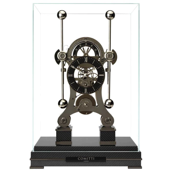 Desktop clock "Comitti The Navigator" Black Chrome