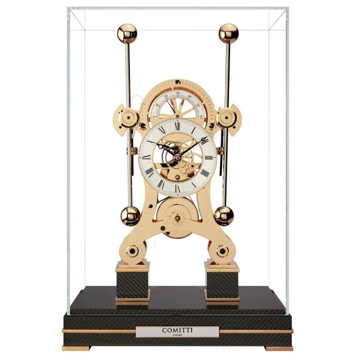 Comitti The Navigator table clock (gold)