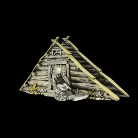 Салфетница серебряная "Землянка" Салфетница серебряная "Землянка"