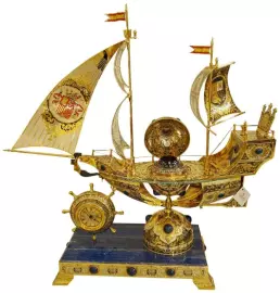 Ship with compass and clock, Zlatoust
